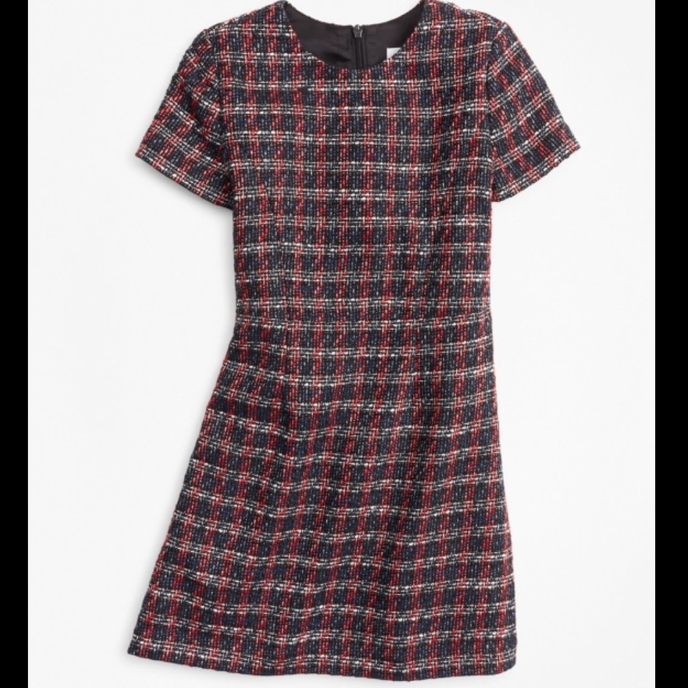 Brooks Brothers girls tweed boucle dress.